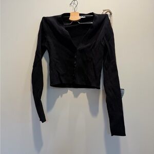 Zara Black Button Down Women's Top